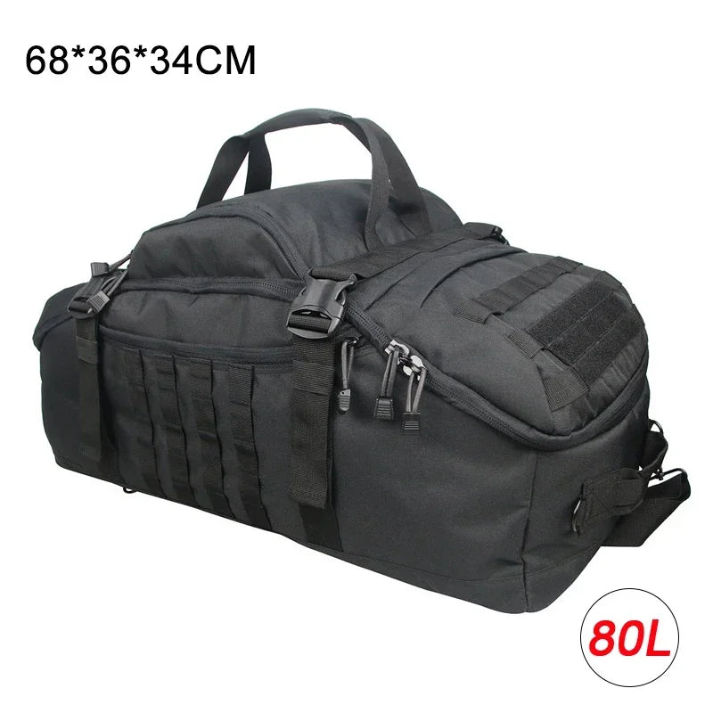 40L/60L/80L Tactical MOLLE Duffle Backpack – Military-Grade Gym, Travel & Outdoor Gear Bag