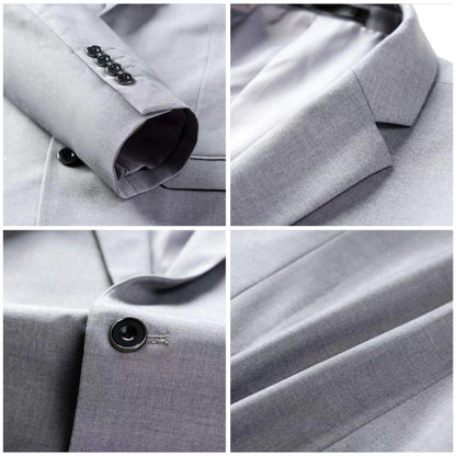 TweedLad Men's Business Suit Set – Regular Fit Tuxedo Jacket and Trousers, Stylish Formal Wear for Groomsmen, Weddings, and Events