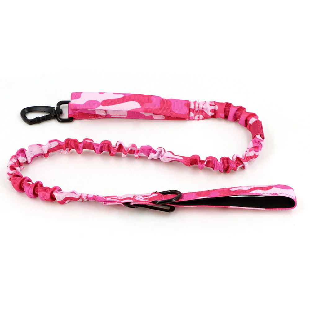 Military Pink Camouflage Dog Harness - Adjustable Tactical Training Vest for Large & Medium Dogs, German Shepherd Pet Leash Harness