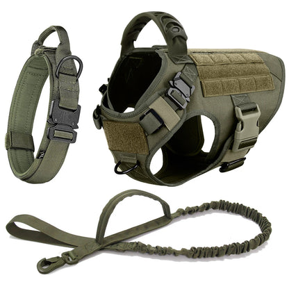 Premium Large Dog Harness and Leash Set for German Shepherds and Malinois – Adjustable Training and Walking Vest with Collar for Medium and Large Dogs